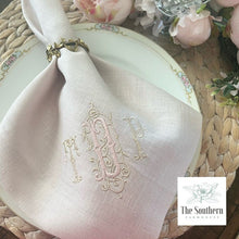 Load image into Gallery viewer, Manoir Monogram Luncheon, Dinner & Cocktail Napkins