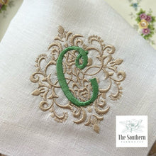 Load image into Gallery viewer, Elegant Damask Monogrammed Luncheon, Dinner & Cocktail Napkins
