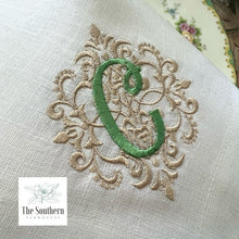 Load image into Gallery viewer, Elegant Damask Monogrammed Luncheon, Dinner & Cocktail Napkins