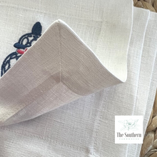 Load image into Gallery viewer, Set of 4 Embroidered Cocktail Napkins - Ginger Jar with Bow