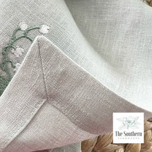Load image into Gallery viewer, Lily of the Valley Monogrammed Luncheon, Dinner & Cocktail Napkins
