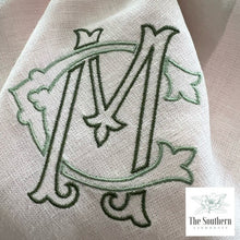 Load image into Gallery viewer, Two Letter Intertwined Open Monogram Chic Luncheon, Dinner & Cocktail Napkins