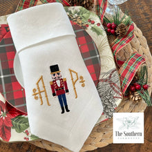 Load image into Gallery viewer, Christmas Nutcracker Monogrammed Luncheon, Dinner & Cocktail Napkins