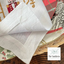 Load image into Gallery viewer, Christmas Nutcracker Monogrammed Luncheon, Dinner & Cocktail Napkins