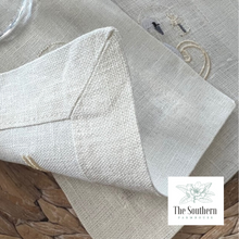 Load image into Gallery viewer, Set of 4 Embroidered Christmas Cocktail Napkins - Nutcracker Swan