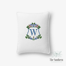 Load image into Gallery viewer, Linen Pillow Cover - Chinoiserie Ginger Jar Crest