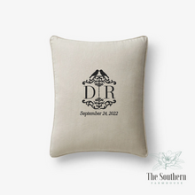 Load image into Gallery viewer, Linen Pillow Cover - Filigree Doves