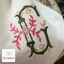 Load image into Gallery viewer, Regal Daisy Monogram Luncheon, Dinner & Cocktail Napkins