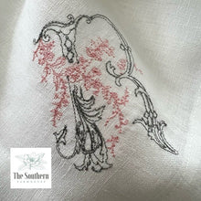Load image into Gallery viewer, Romantic Floral Sketch Monogrammed Luncheon, Dinner & Cocktail Napkins