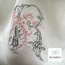 Load image into Gallery viewer, Romantic Floral Sketch Monogrammed Luncheon, Dinner & Cocktail Napkins