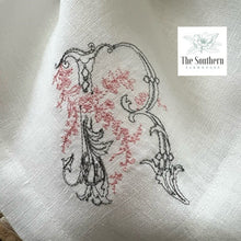 Load image into Gallery viewer, Romantic Floral Sketch Monogrammed Luncheon, Dinner & Cocktail Napkins