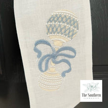 Load image into Gallery viewer, Linen Wreath/Basket Sash - Baby Boy Vintage Rattle