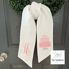Load image into Gallery viewer, Linen Wreath/Basket Sash - Let's Eat Cake!