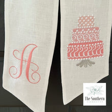 Load image into Gallery viewer, Linen Wreath/Basket Sash - Let's Eat Cake!