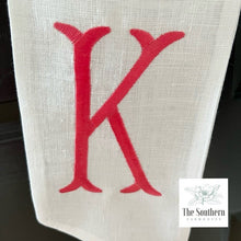 Load image into Gallery viewer, Linen Wreath/Basket Sash - Chinoiserie Christmas Tree