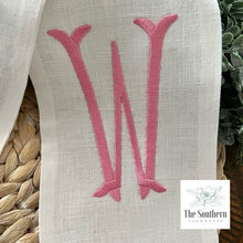 Load image into Gallery viewer, Linen Wreath/Basket Sash - Chinoiserie Heart Topiary