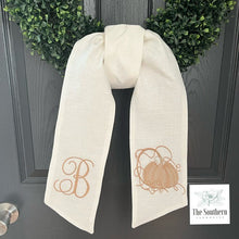 Load image into Gallery viewer, Linen Wreath/Basket Sash - Cinderella Pumpkin