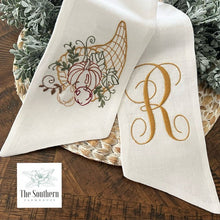 Load image into Gallery viewer, Linen Wreath/Basket Sash - Cornucopia