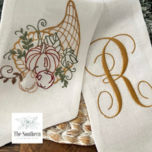 Load image into Gallery viewer, Linen Wreath/Basket Sash - Cornucopia