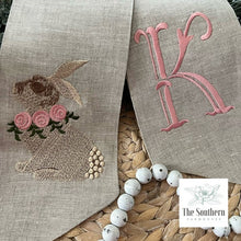 Load image into Gallery viewer, Linen Wreath/Basket Sash - Cottontail Rabbit