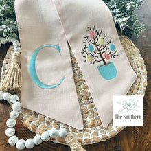 Load image into Gallery viewer, Linen Wreath/Basket Sash - Easter Egg Tree