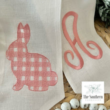 Load image into Gallery viewer, Linen Wreath/Basket Sash - Gingham Bunny