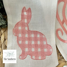 Load image into Gallery viewer, Linen Wreath/Basket Sash - Gingham Bunny