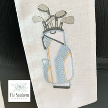 Load image into Gallery viewer, Linen Wreath/Basket Sash - Preppy Golf Bag