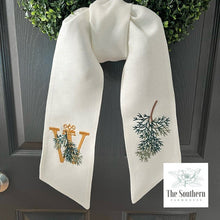 Load image into Gallery viewer, Linen Wreath/Basket Sash - Juniper Berry Branch