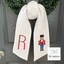 Load image into Gallery viewer, Linen Wreath/Basket Sash - Holiday Nutcracker