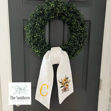 Load image into Gallery viewer, Linen Wreath/Basket Sash - Sunflower Bouquet