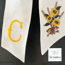 Load image into Gallery viewer, Linen Wreath/Basket Sash - Sunflower Bouquet