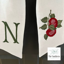 Load image into Gallery viewer, Linen Wreath/Basket Sash - Vintage Apple Branch