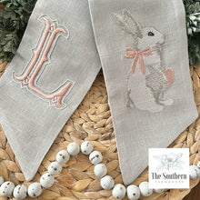 Load image into Gallery viewer, Linen Wreath/Basket Sash - Vintage Easter Bunny