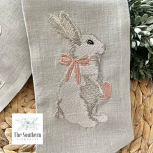 Load image into Gallery viewer, Linen Wreath/Basket Sash - Vintage Easter Bunny