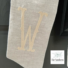 Load image into Gallery viewer, Linen Wreath/Basket Sash - Winter Topiary