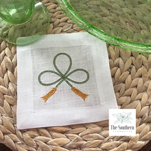 Load image into Gallery viewer, Set of 4 Embroidered Cocktail Napkins - Fancy Shamrock