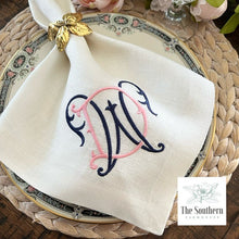 Load image into Gallery viewer, Two Letter Intertwined Monogram Couture Luncheon, Dinner & Cocktail Napkins