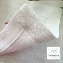 Load image into Gallery viewer, Set of 4 Embroidered Cocktail Napkins - Single Vine Monogram