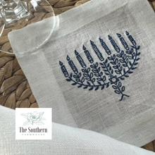 Load image into Gallery viewer, Menorah Luncheon, Dinner & Cocktail Napkins for Hanukkah