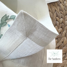 Load image into Gallery viewer, Chinoiserie Staffordshire Wreath Monogrammed Luncheon, Dinner & Cocktail Napkins