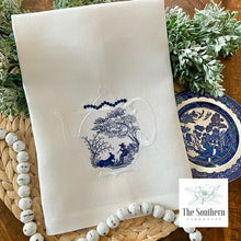 Load image into Gallery viewer, Tea/Guest Towel - Vintage Toile Teapot
