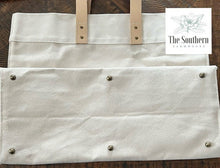 Load image into Gallery viewer, Canvas Tote - Laurel Crest Monogram