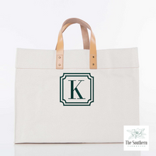 Load image into Gallery viewer, Canvas Tote - Classic Framed Monogram