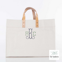 Load image into Gallery viewer, Canvas Tote - Tuscan Monogram