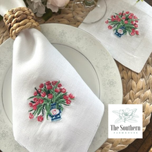 Load image into Gallery viewer, Tulip Filled Ginger Jar Luncheon, Dinner & Cocktail Napkins