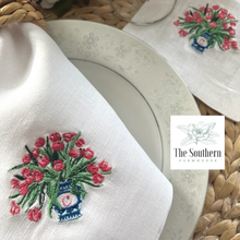 Load image into Gallery viewer, Tulip Filled Ginger Jar Luncheon, Dinner & Cocktail Napkins