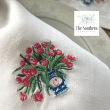 Load image into Gallery viewer, Tulip Filled Ginger Jar Luncheon, Dinner & Cocktail Napkins