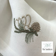 Load image into Gallery viewer, Woodland Pines Monogram - Luncheon, Dinner & Cocktail Napkins