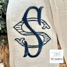 Load image into Gallery viewer, Linen Wreath/Basket Sash - Chinoiserie Rabbit
